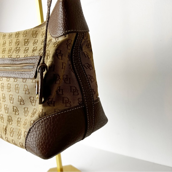 Dooney & Bourke Brown Monogram Signature Hobo - Picture 6 of 14